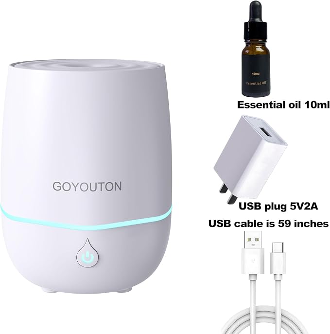 Essential Oil Diffuser, 200ML Diffusers for Home Scent Aromatherapy Diffuser Air Desk Humidifier Oil Diffuser romfor Bedroom