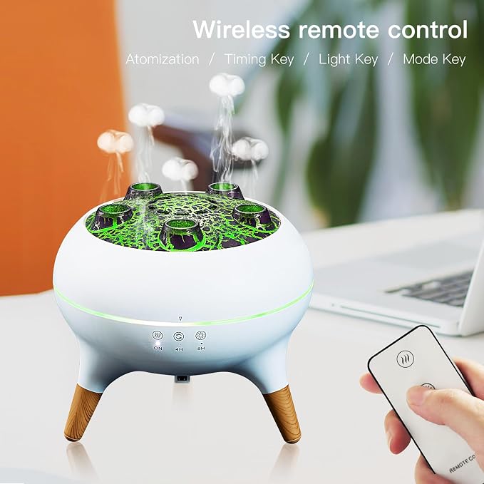 Essential Oil Diffuser 250ML,Jellyfish Diffuser Air Humidifiers Sound Pickup Ultrasonic Aromatherapy Diffuser Remote Control