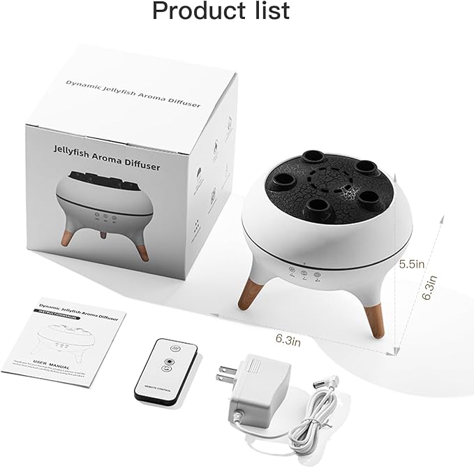 Essential Oil Diffuser 250ML,Jellyfish Diffuser Air Humidifiers Sound Pickup Ultrasonic Aromatherapy Diffuser Remote Control