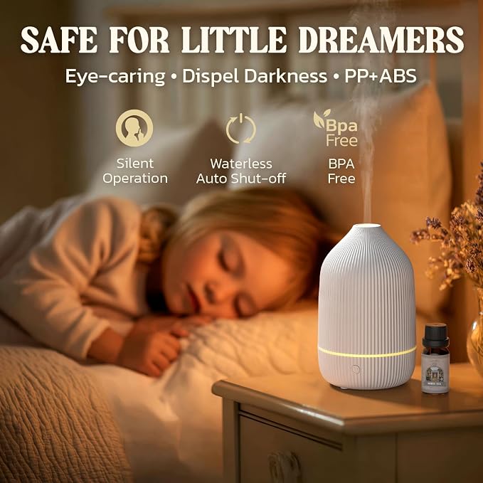 Essential Oil Diffuser, 2Pack, 100ml Aromatherapy Diffuser, Mini Ultrasonic Diffuser for Essential Oil, Home, Office