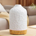 Essential Oil Diffuser Ceramic Diffuser -Aromatherapy Diffuser for Essential Oils with Timer and 7 Colors LED Light