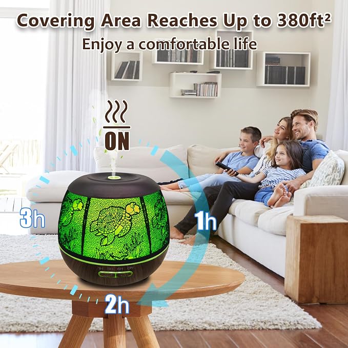 Essential Oil Diffuser for Home,500ML Aromatherapy Diffusers for Essential Oils Large Room with Cool Mist Humidifiers for