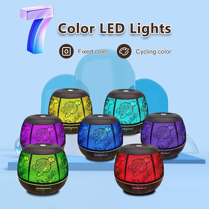 Essential Oil Diffuser for Home,500ML Aromatherapy Diffusers for Essential Oils Large Room with Cool Mist Humidifiers for