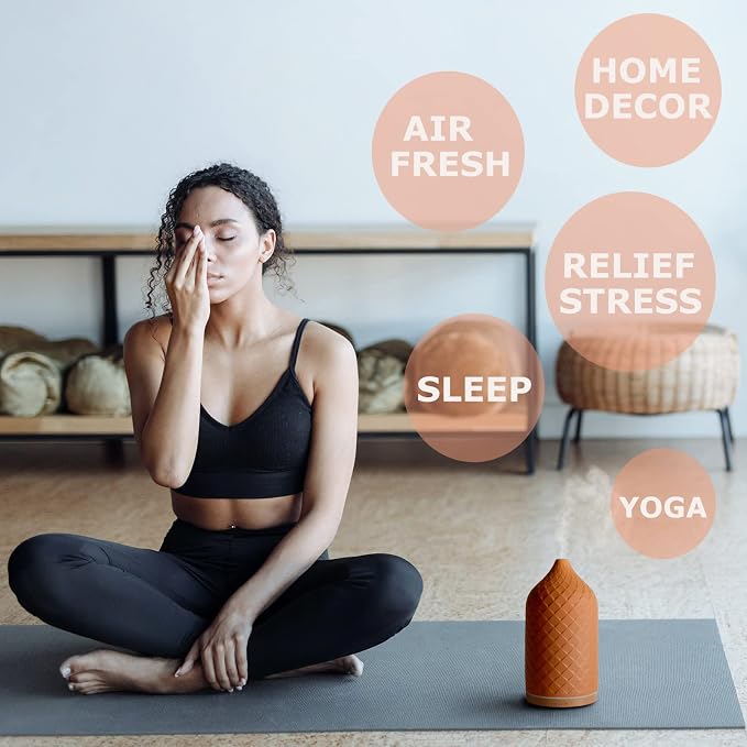 Essential Oil Diffuser for Home, Ceramic Aromatherapy Diffuser for Essential Oils, alternate product view 3