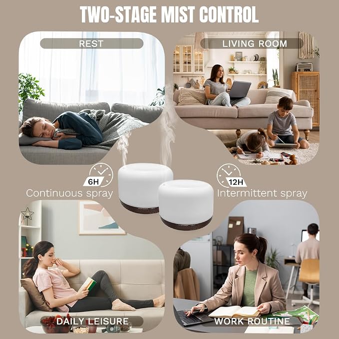 Essential Oil Diffuser for Home & Travel,300ml USB Portable Bedroom Aromatherapy Diffuser with Storage Bag,Quiet for
