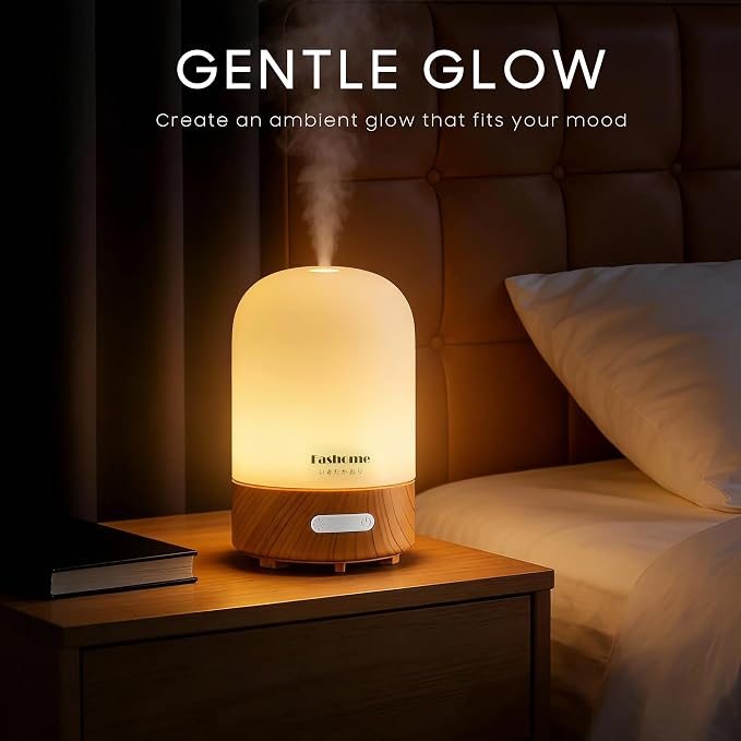Essential Oil Diffuser Hand Blown Glass, 100ml Small Aromatherapy Diffuser, Auto Shut-Off Function, alternate product view 6