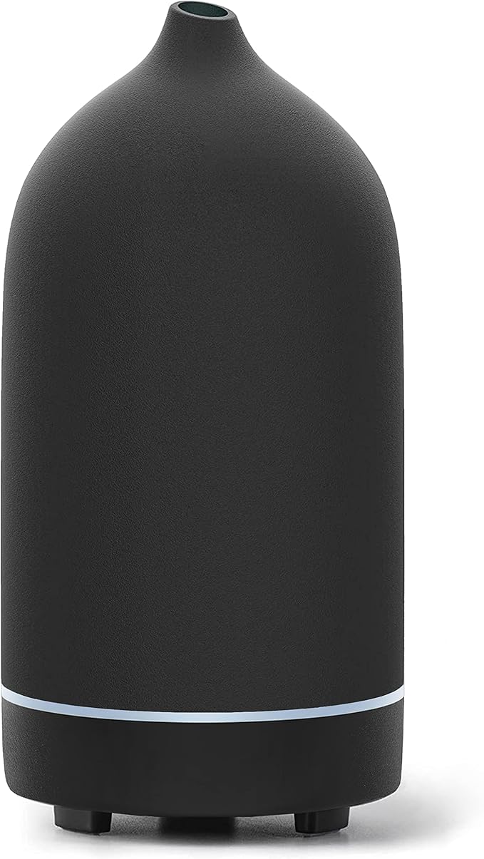 Essential Oil Diffuser,Handcrafted Ceramic Diffuser for Home,Ultrasonic Cool Mist Air Diffuser, 9 Colors Night Light with