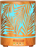 Essential Oil Diffuser Metal Aromatherapy Oil Diffusers for Large Room,Water Plants Pattern Ultrasonic Cool Mist Diffuser