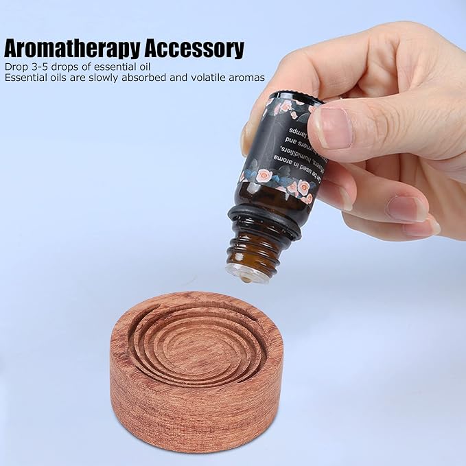 Essential Oil Diffuser, Mini Wood Aromatherapy Diffuser Box for Car Living Room Office, Wooden Essential Oil Diffuser Box
