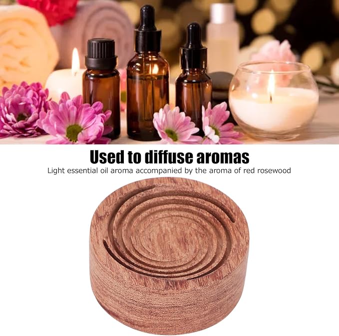 Essential Oil Diffuser, Mini Wood Aromatherapy Diffuser Box for Car Living Room Office, Wooden Essential Oil Diffuser Box