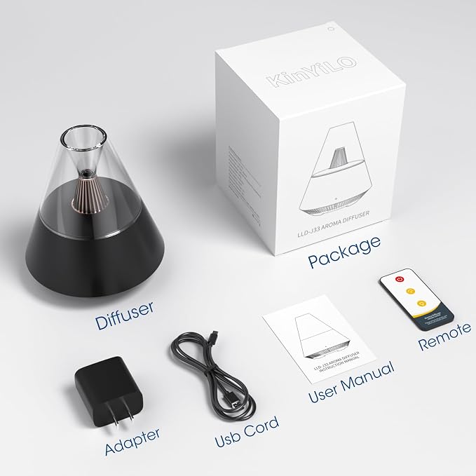 Essential Oil Diffuser, Modern Style Aromatherapy Aroma Diffusers with Candle Light, Fragrance Ultrasonic Cool Mist