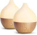 Essential Oil Diffuser (Set of 2), 100ml Small Aromatherapy Diffuser with Auto Shut-Off, Ultrasonic Diffusers for Essential