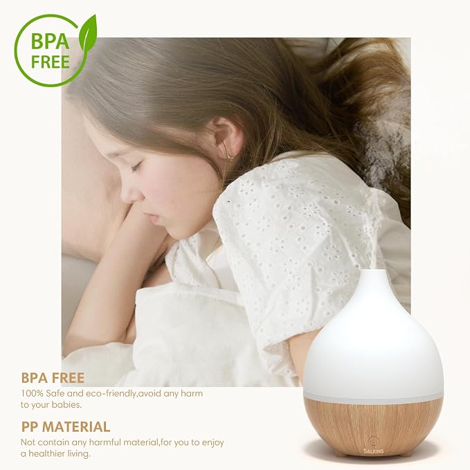 Essential Oil Diffuser (Set of 2), 100ml Small Aromatherapy Diffuser with Auto Shut-Off, Ultrasonic Diffusers for Essential