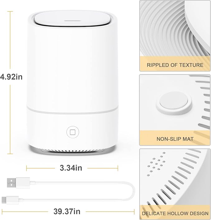 Essential Oil Diffusers for Home with USB Cord, 150ml Aroma Humidifier for Office, Water Shortage Protection, alternate