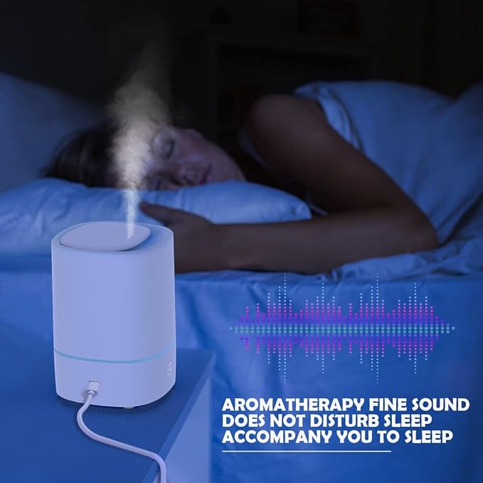 Essential Oil Diffusers for Home with USB Cord, 150ml Aroma Humidifier for Office, Water Shortage Protection, alternate