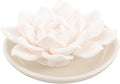 Essential Oil Passive Diffuser Stone Lotus Flower Aromatherapy Ornaments for Home Car Bedroom Bathroom 3.35 Inch Plaster