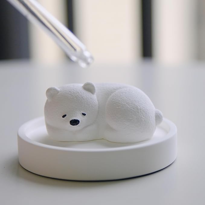 Essential Oil Passive Flower Diffuser -Non-Electric Peony Flower Porcelain Aromatherapy Diffusers for Small Mini Room, Desk