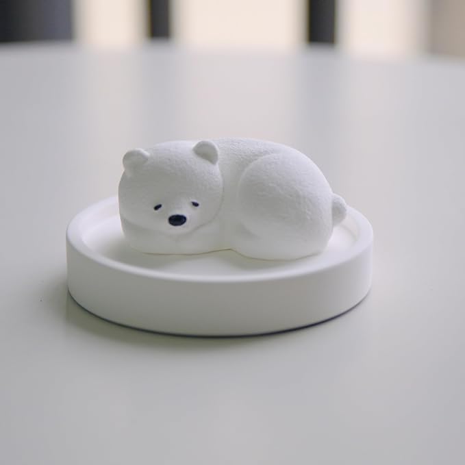 Essential Oil Passive Flower Diffuser -Non-Electric Peony Flower Porcelain Aromatherapy Diffusers for Small Mini Room, Desk