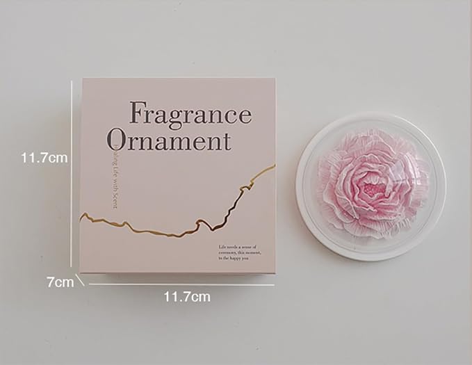 Essential Oil Passive Flower Diffuser with Fragrance -Non-Electric Peony Flower Porcelain Aromatherapy Diffusers for Small