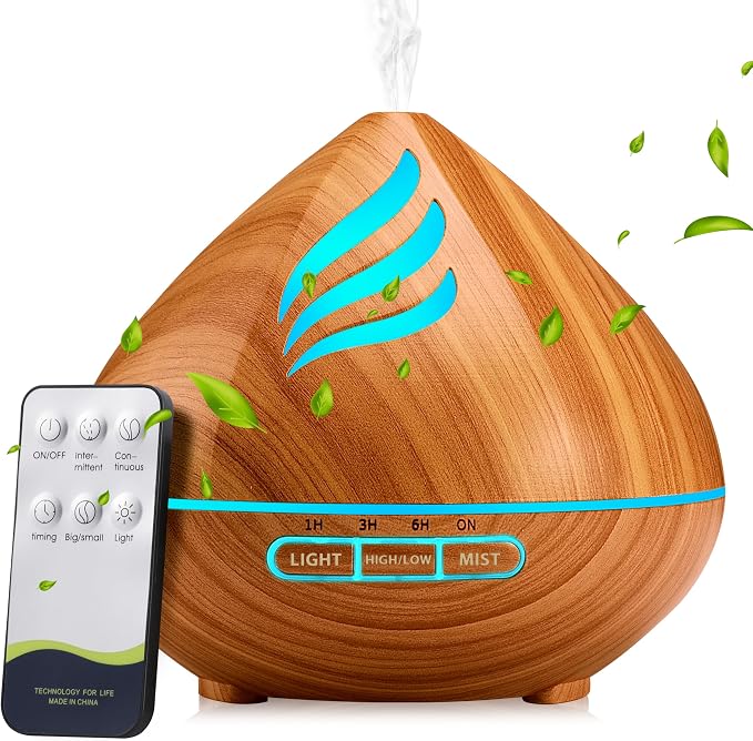 Essential Oil Scent Diffuser: 500ML Aroma Diffuser with Remote Control, Large Fragrance Aromatherapy Diffuser, product image