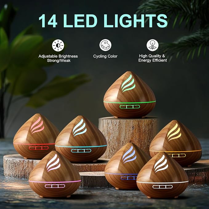 Essential Oil Scent Diffuser: 500ML Aroma Diffuser with Remote Control, Large Fragrance Aromatherapy Diffuser, alternate