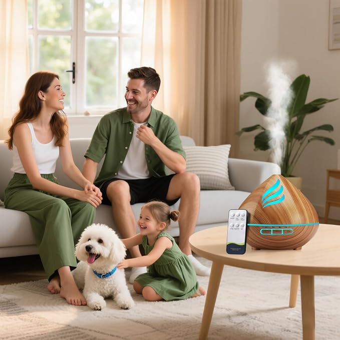 Essential Oil Scent Diffuser: 500ML Aroma Diffuser with Remote Control, Large Fragrance Aromatherapy Diffuser, alternate