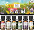 Essential Oils for Diffusers for Home, Floral Fragrance Oils Set, 6x10ml, Rose, Lavender, Chamomile, Eucalyptus, Orange