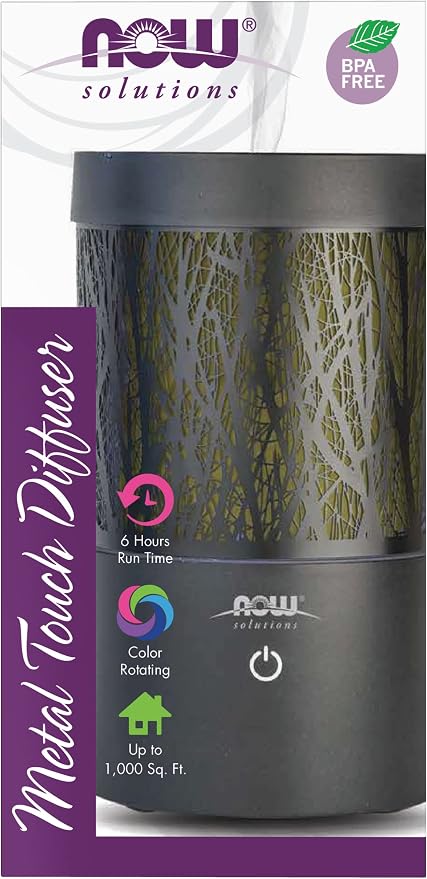 Essential Oils, Metal Touch Ultrasonic Aromatherapy Oil Diffuser, Extremely Quiet and Heat Free, Color Changing LED, product