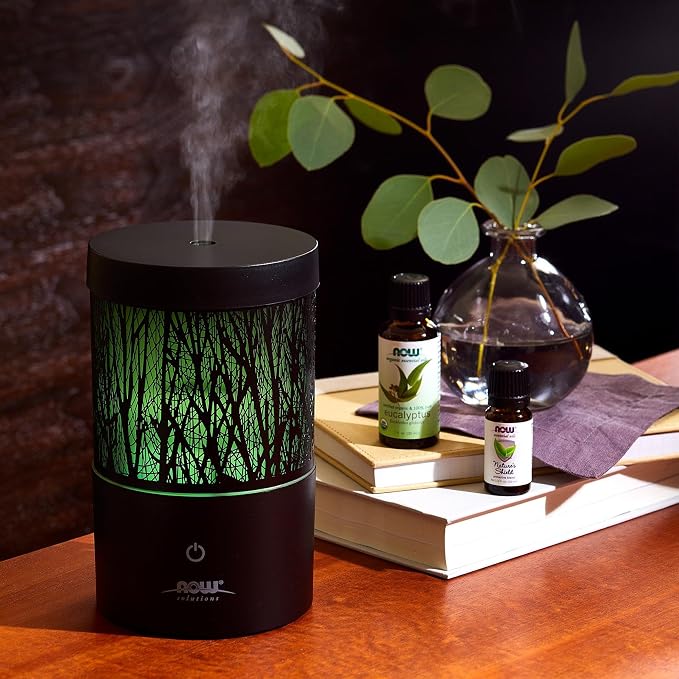 Essential Oils, Metal Touch Ultrasonic Aromatherapy Oil Diffuser, Extremely Quiet and Heat Free, Color Changing LED