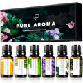 Essential Oils Set by - Top 6 Aromatherapy Oils Gift Set-6 Pack, 10ml (Eucalyptus, Lavender, Lemongrass, Sweet Orange
