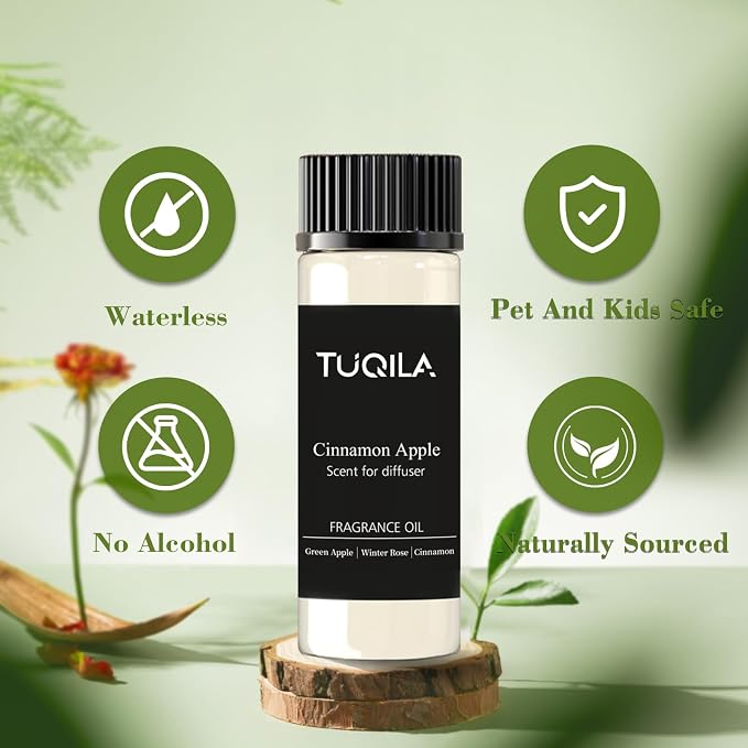 Essential Scent Oil Cinnamon pples 20ML Sampler Waterless Diffuser Oil for Cold Air Diffusers, Luxury Home Fragrance Oils