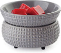 Etc 2-In-1 Candle and Fragrance Warmer For Warming Scented Candles or Wax Melts and Tarts With To Freshen Room, Slate