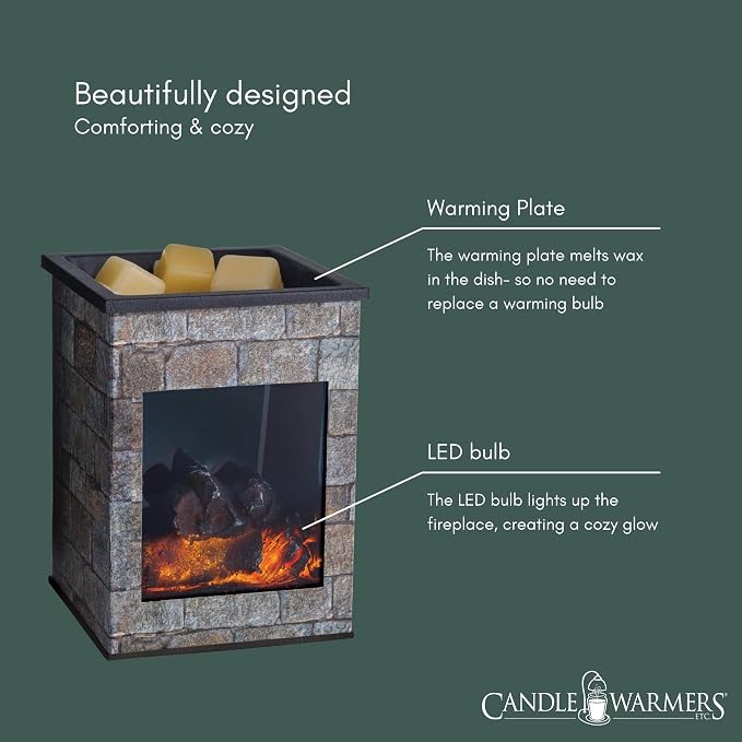 ETC. Illumination Fragrance Warmer- Light-Up Warmer for Warming Scented Candle Wax Melts and Tarts or to Freshen Room, Grey