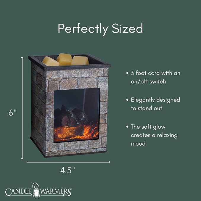 ETC. Illumination Fragrance Warmer- Light-Up Warmer for Warming Scented Candle Wax Melts and Tarts or to Freshen Room, Grey