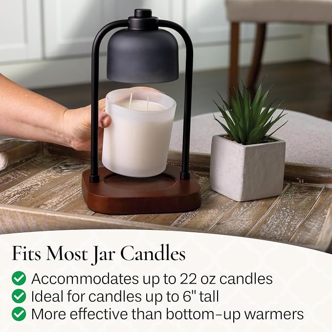 ETC. Illumination Fragrance Warmer- Light-Up Warmer for Warming Scented Candle Wax Melts and Tarts or to Freshen Room, Wicker