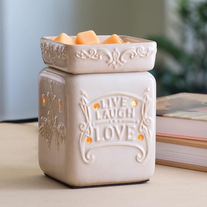 ETC. Illumination Fragrance Warmer- Light-Up Warmer for Warming Scented Candle Wax Melts and Tarts or to Freshen Room, Live