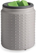 ETC. Wax Melt Fragrance Warmer for Scented Wax Melts, Cubes, Tarts with Silicone Dish Top|Gray Hobnail Dot Ceramic, product