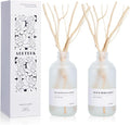 Eucalyptus Citrus & Oud Bergamot Reed Diffuser Set of 2, 14.8 oz(220mlx2) Scented Oils with Willow Branches Diffuser Sticks