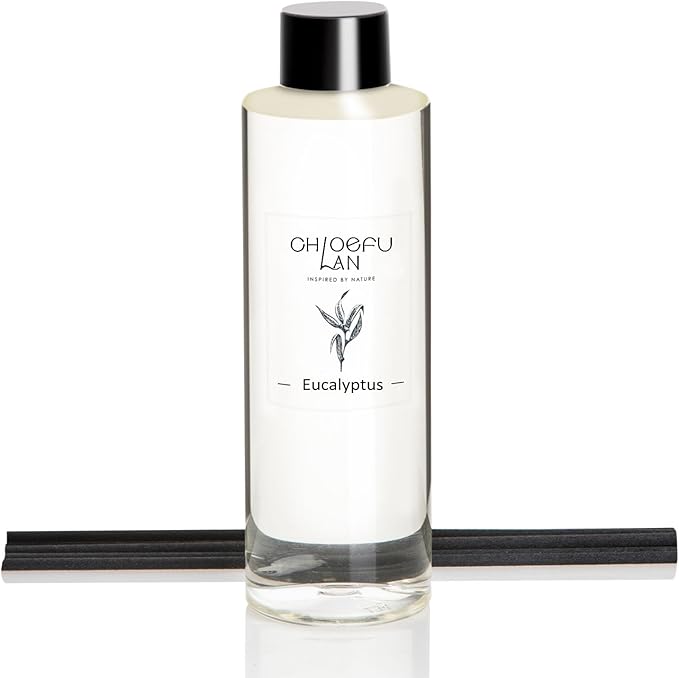 Eucalyptus Diffuser Refill Scented Oil 6.76 fl oz Natural Essential Oil - Best for Farmhouse Bathroom Decor, Air Diffuser