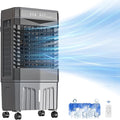 Evaporative Air Cooler, 1800 CFM Swamp Cooler with 5.3 Gal Water Tank & 6 Ice Packs, 3 Modes & 3 Speeds, 120° Oscillation