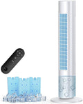 Evaporative Air Cooler, 35" Windowless Air Conditioner Portable w/3 Speeds, 25ft Remote, Smart Timer & Water Tank, Portable