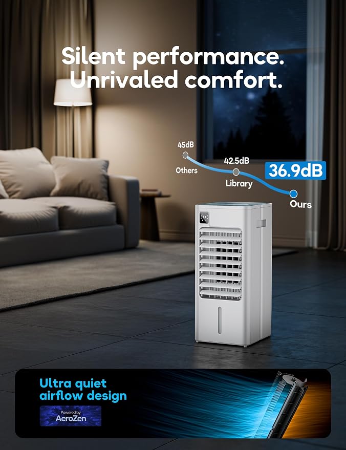 Evaporative Air Cooler - 4 in White., alternate view 4