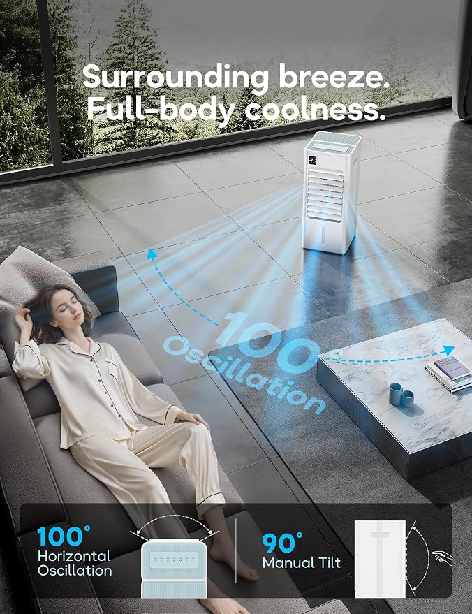 Evaporative Air Cooler - 4 in White., alternate view 5