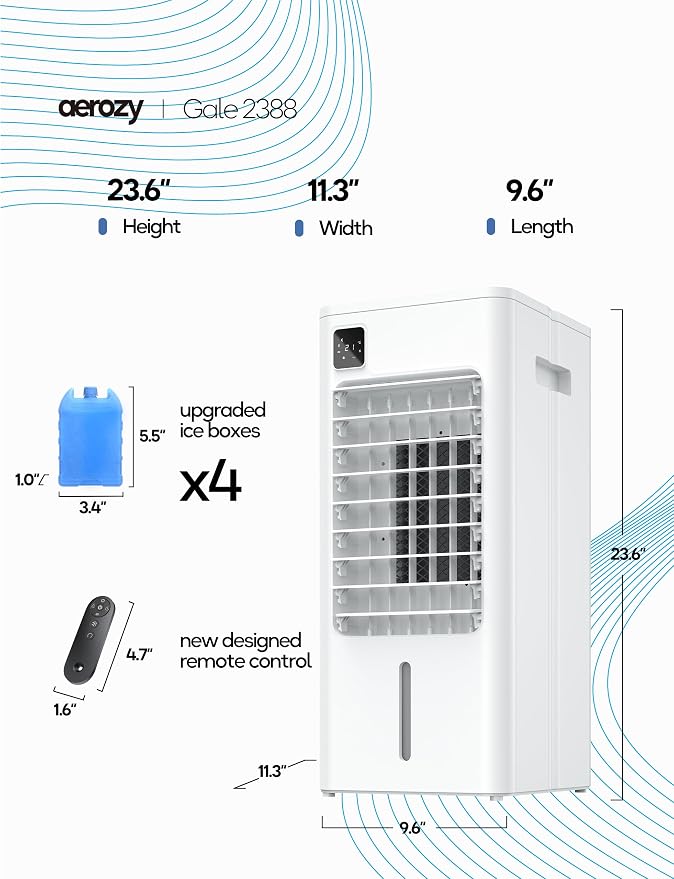 Evaporative Air Cooler - 4 in White., alternate view 9