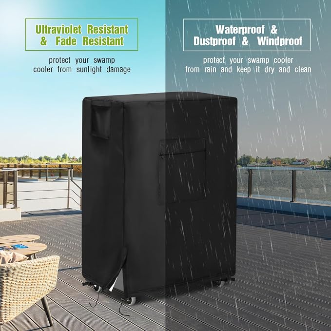 Evaporative Air Cooler Cover for 2100 CFM Portable Air Cooler,Waterproof Dustproof Swamp Air Cooler Air Conditioner