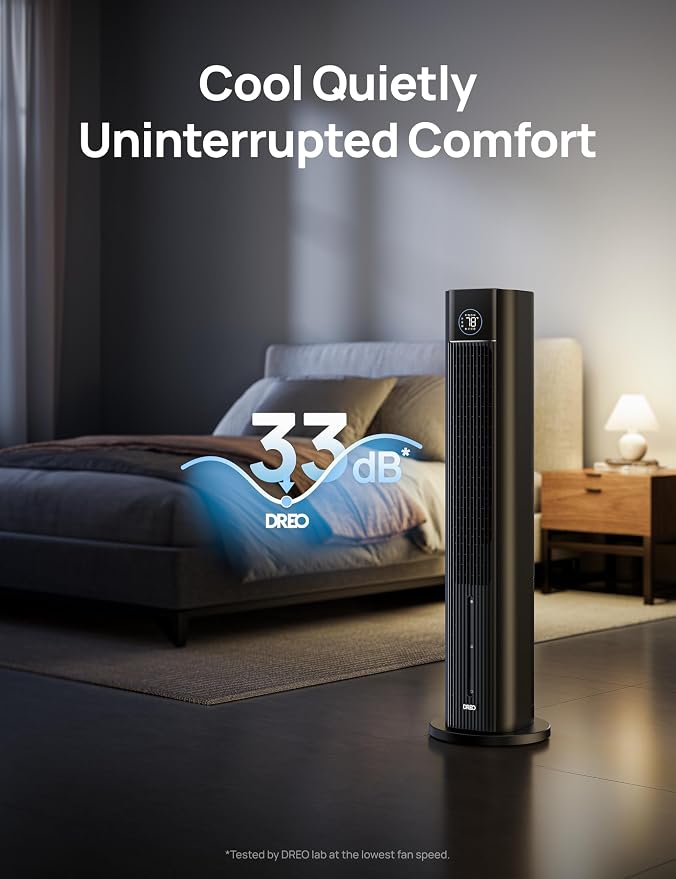 Evaporative Air Swamp Cooler, 43" Cooling Fans that Blow Cold Air 2025 Upgraded, 85° Oscillating Floor Fan for Bedroom, Easy