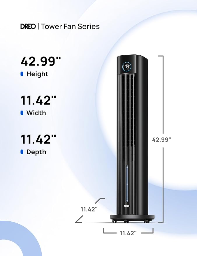 Evaporative Air Swamp Cooler, 43" Cooling Fans that Blow Cold Air 2025 Upgraded, 85° Oscillating Floor Fan for Bedroom, Easy