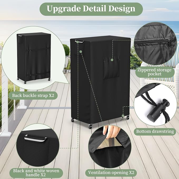 Evaporative Cooler Cover for MC61M/MC61V 5300CFM,Outdoor Heavy Duty Waterproof Swamp Cooler Covers for AC Unit