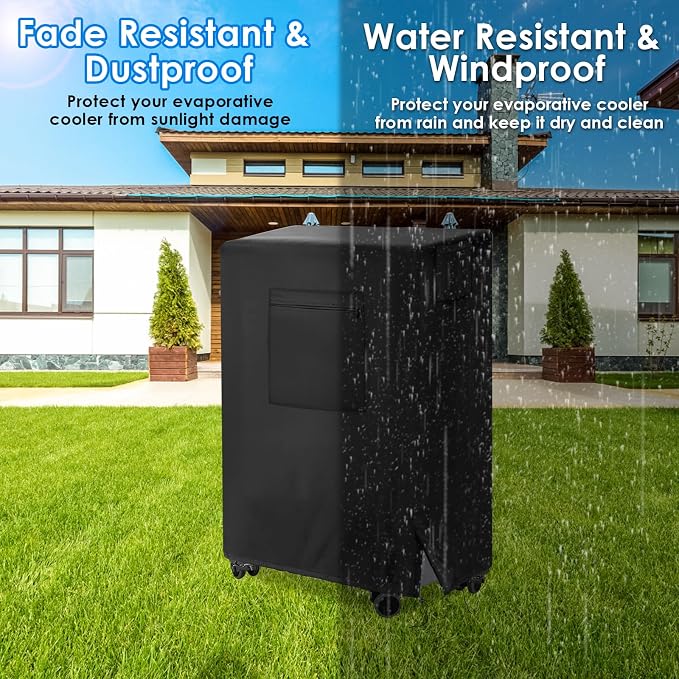 Evaporative Cooler Cover for MC61V/ 5300 CFM MC61M Portable Evaporative Cooler, Waterproof Swamp Cooler Cover