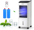 Evaporative Cooler, Portable Cooling Fan with Remote Control, 3-Mode, 3-Speed and 7.5H Timer Function, Include Ice Crystal